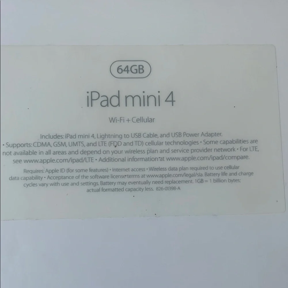 Apple iPad 64GB gold mini 4 Sleek Design Powerful Performance WiFi and cellular